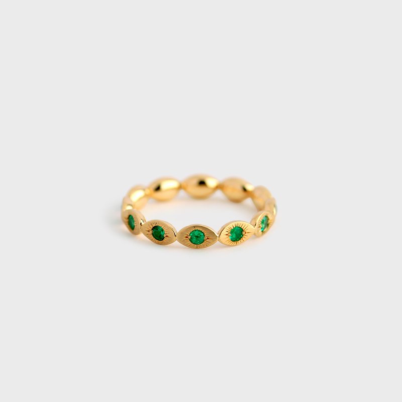 Darshan Emerald K18 Ring