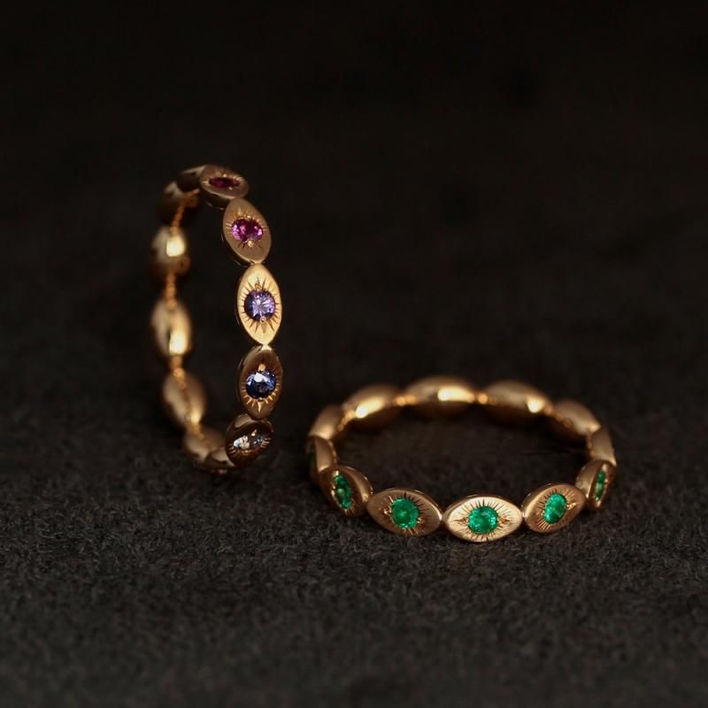 Darshan Emerald K18 Ring