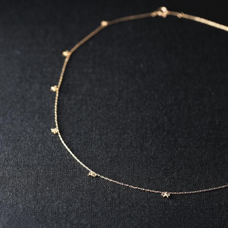 Bowknot Necklace K18 Gold