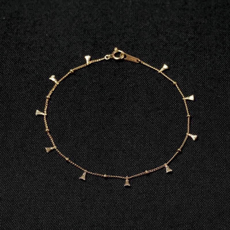 Tuft Bracelet curb chain K18 Gold