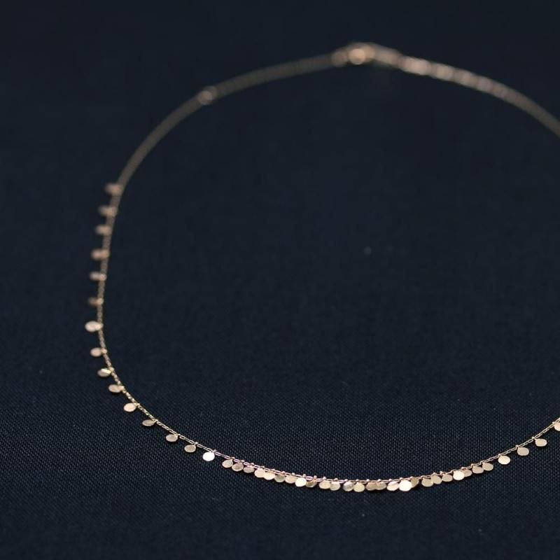 Lily pad Necklace K18 Gold gr
