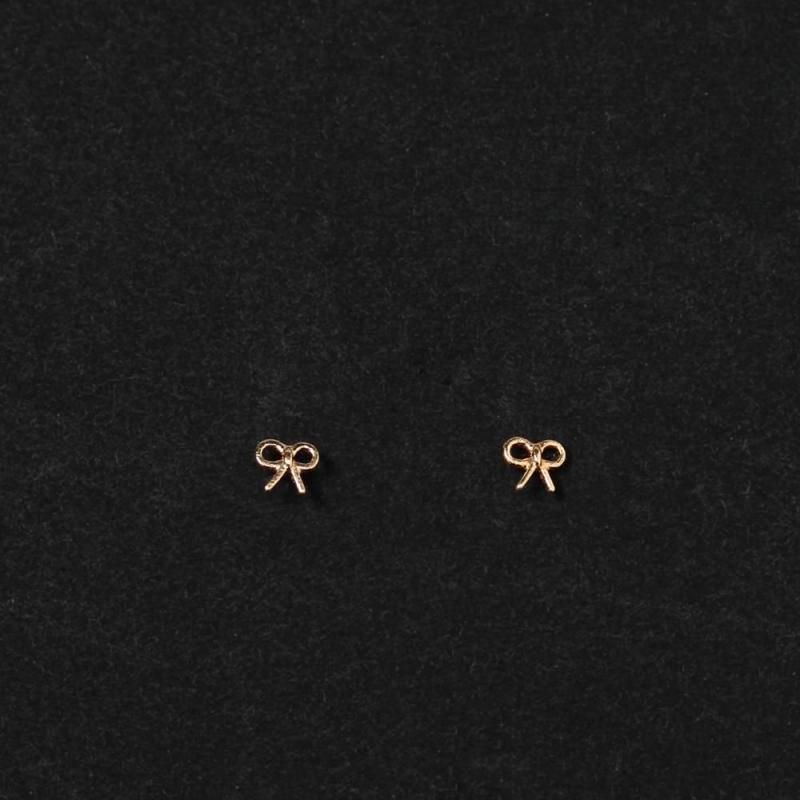 Bowknot Pierces K18 Gold