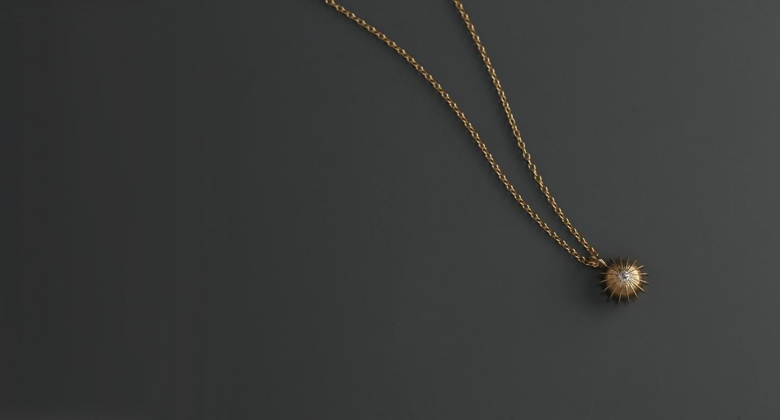 Nymphs onyx yellow goldネックレス Onyx Beads Necklace K18