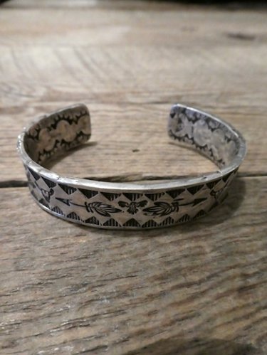 Navajo Silver Bangle - longbeach