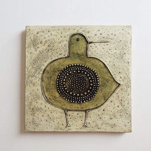 Rorstrand / Sylvia Leuchovius デザイン陶板 鳥 - EN HALV