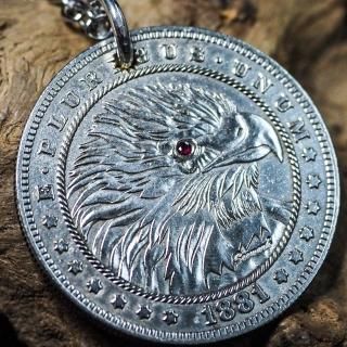 ルビー入りルンペン記念幣モルガン型イーグル