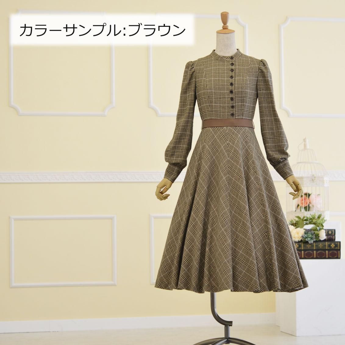 Rosa Bianca Online Shop レトロチェックのワンピース Tall9号 Tall13号 設定身長168cm 身長の高い方向け