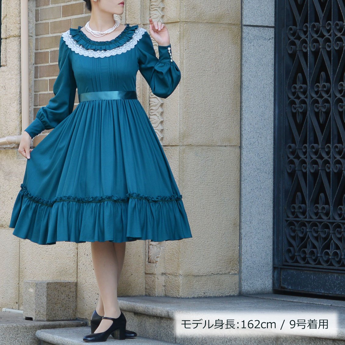 ROSA BIANCA online shop= ロマンティックペタルドレス_ミディアム丈_ Petit5号-Petit9号(基準身長153cm)=