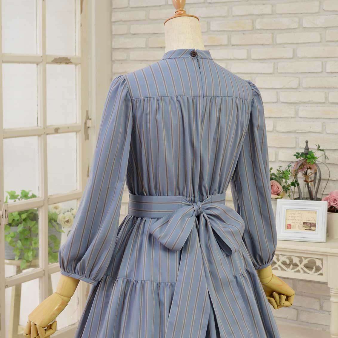 ROSA BIANCA online shop= トラディショナルストライプのワンピース =