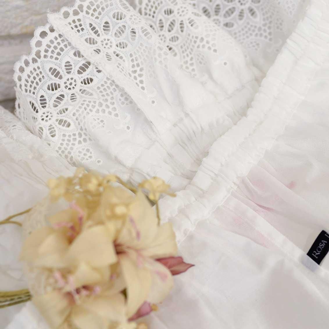 コットンレースのドロワーズ_ロング丈(81cm丈) - ROSA BIANCA