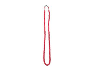 WHITE HEARTS BEADS NECKLACE(RED)