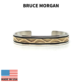 BRUCE MORGAN ֥롼⡼ 3/8inch 14K STAMP BANGLE-WAVE