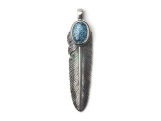 3ct KING MAN FEATHER CHARM