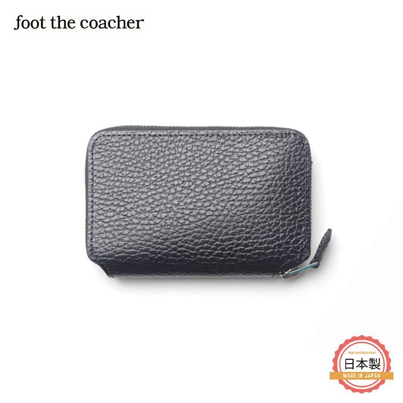 新品 foot the coacher SHORT ZIP WALLET foot the coacher フットザコーチャー SHORT ZIP WALLET BLACK/WHITE
