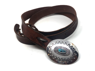 JOE H. QUINTANA ジョー・キンタナ｜TUQUOISE STAMP OVAL BELT BUCKLE