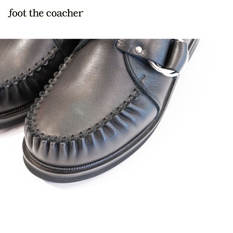 foot the coacher フットザコーチャー CUT-OFF RING MOCCASIN