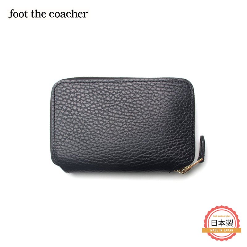 foot the coacher フットザコーチャー SHORT ZIP WALLET BLACK×BROWN