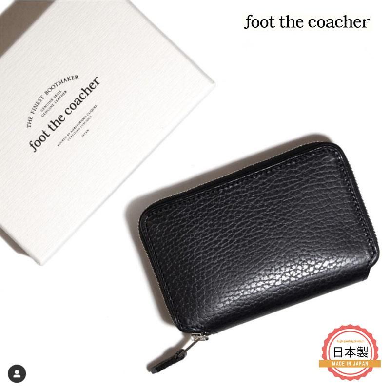 foot the coacher フットザコーチャー SHORT ZIP WALLET BLACK×BROWN
