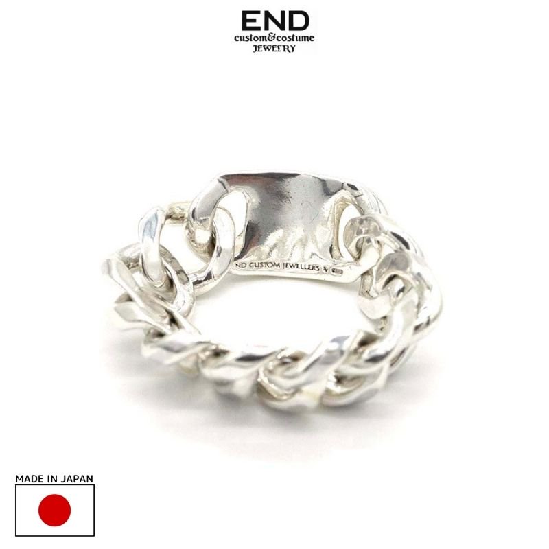 END CUSTOM JEWELLERS エンドカスタムジュエラーズ CURVE LOOSEN CUT ID RING-S- ENDR094