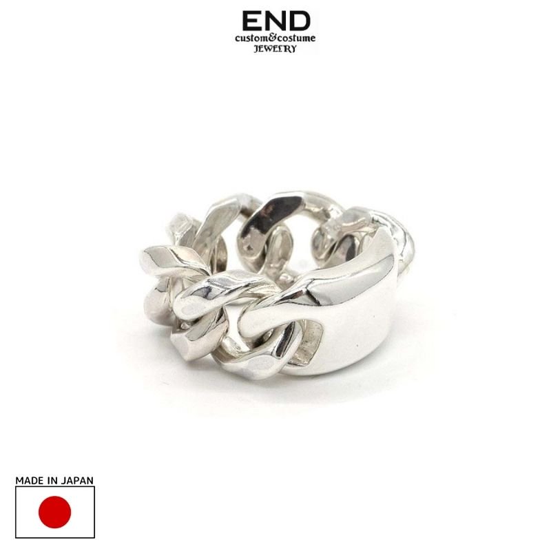 END CUSTOM JEWELLERS エンドカスタムジュエラーズ CURVE LOOSEN CUT ID RING-M- ENDR095