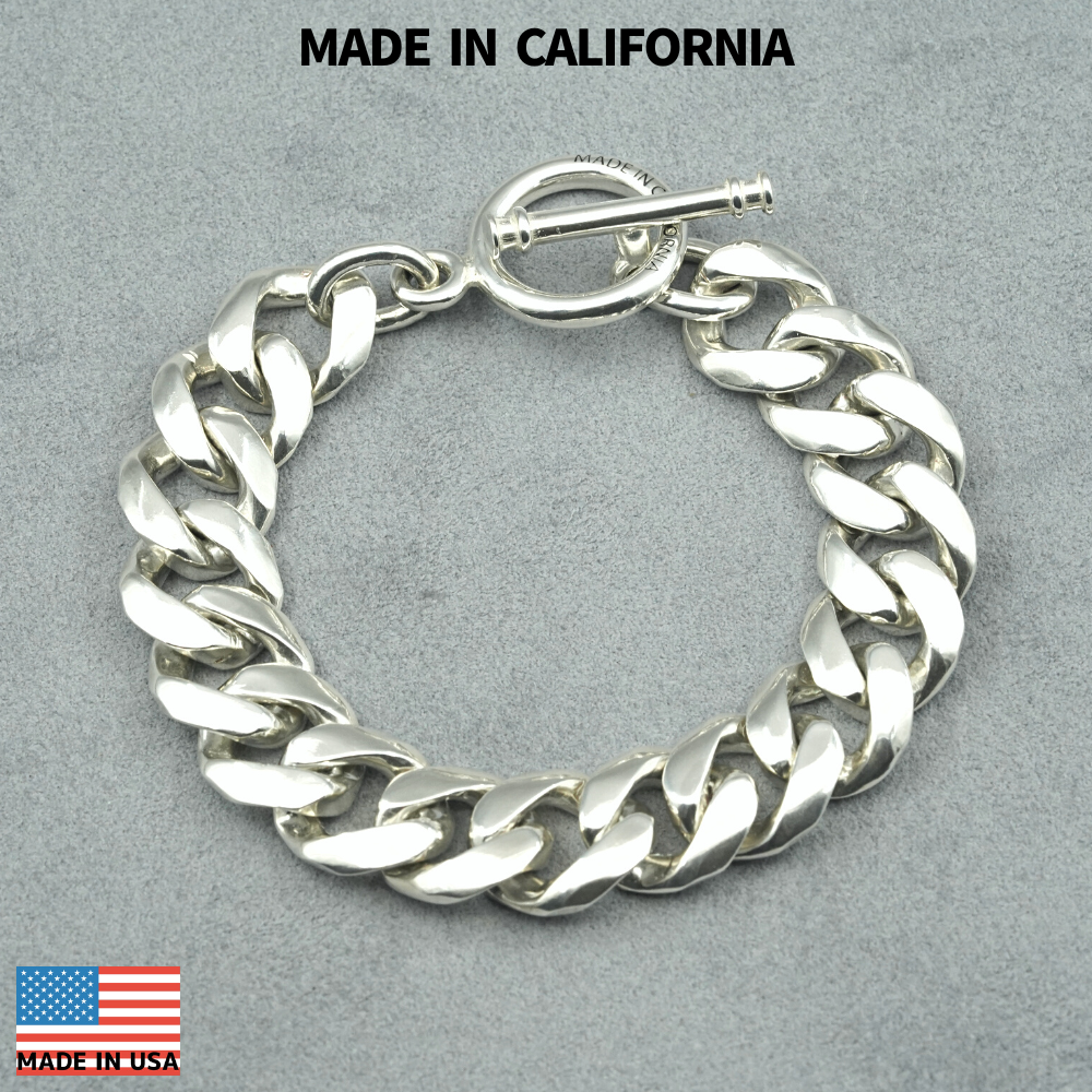 MADE IN CALIFORNIA メイドインカリフォルニア T-BAR CHAIN BRACELET-XL-