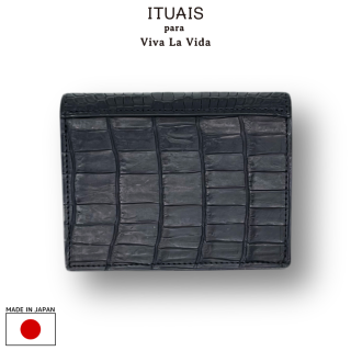 ITUAIS イトゥアイス H.C.P POROSUS カードホルダー - ブラック  エルメス・キュイール・プレシュー社製 最高級クロコダイル素材  - UNDERFIELD アンダーフィールド