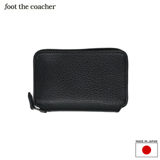 SHORT ZIP WALLET-EMBOSS-BLACK