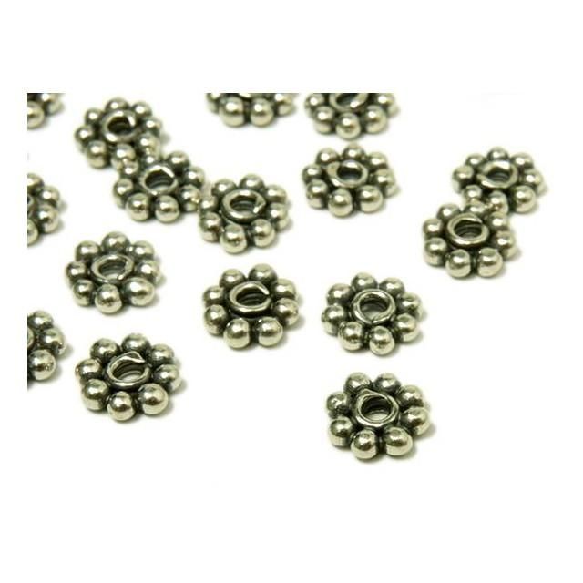 シルバー925製 スペーサービーズ デイジー5mm Spacer Beads Daisy 【5個セット】【SV925】【アクセサリーパーツ】【シルバー925】  - ビーズ＆アクセサリーパーツ Piece*ピース