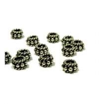 シルバー925製　スペーサービーズ　粒ロープ 5mm Spacer Beads Tubu Rope 【2個セット】【Silver 925】
