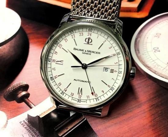 ボーム＆メルシェ BAUME & MERCIER クラシマ エグゼクティブ GMT MOA08734 SS 自動巻き メンズ 腕時計