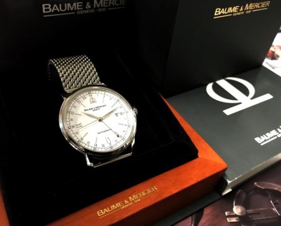 ボーム＆メルシェ BAUME & MERCIER クラシマ エグゼクティブ GMT MOA08734 SS 自動巻き メンズ 腕時計