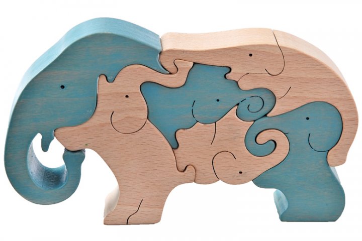 象のスタンディングパズル - 木のおもちゃとグッド・トイ｜アプティ 