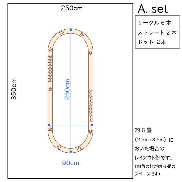 バランスレール・ひのきの平均台 Aセット（オーバル型） [カタログ掲載] - 木のおもちゃとグッド・トイ｜アプティ  オンラインストア（東京・福岡おもちゃ美術館オフィシャル）