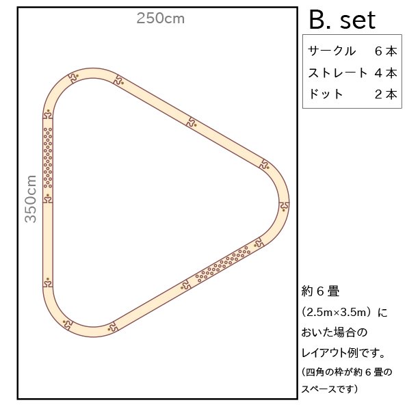 バランスレール ひのきの平均台 Bセット [カタログ掲載] - 木の