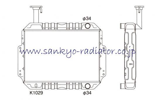 TOYOTA FORKLIFT 3FG15 RADIATOR - SANKYO RADIATOR WEB SHOP