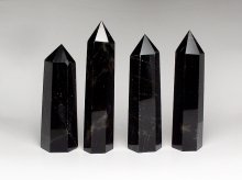 チベット産天然黒水晶（モリオン）｜六角柱ポイント｜Ｓサイズ