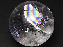 右水晶｜レインボー水晶玉　48mm　No.14｜天然スパイラルクォーツ（螺旋水晶）