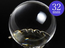 日本製無垢水晶玉｜左水晶　32.5mm　5A-｜ブラジル産天然スパイラル水晶