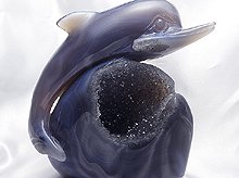 イルカの彫刻｜トレジャーメノウ｜591g｜No.1