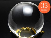 日本製無垢水晶玉｜右水晶　30.4mm　5A｜ブラジル産天然スパイラル水晶