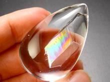 宝石質クォーツインクォーツ｜左水晶＆右水晶｜大粒カボション｜43×27×16mm　25g｜ブラジル産｜No.9<img class='new_mark_img2' src='https://img.shop-pro.jp/img/new/icons5.gif' style='border:none;display:inline;margin:0px;padding:0px;width:auto;' />
