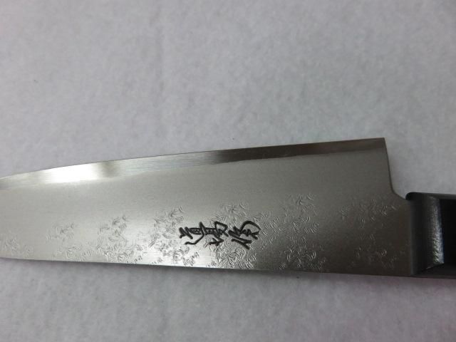 播州三木刃物　道場作 鎚目模様 切付　牛刀　190mm 包丁　青紙鋼　未使用 mi-0096_img.jpg