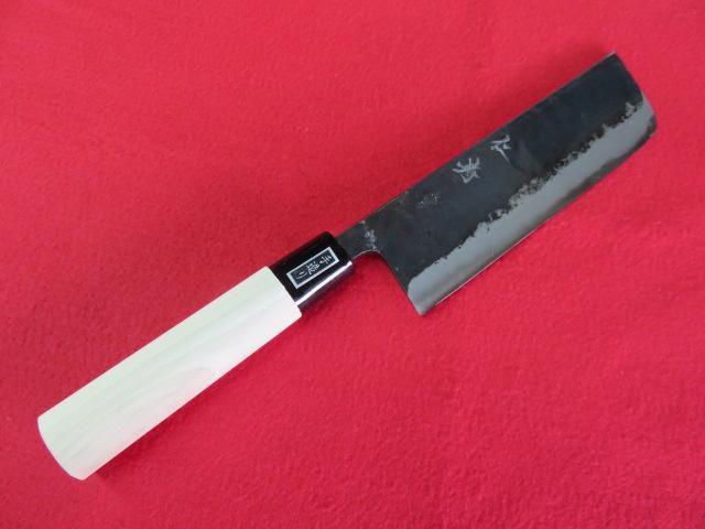 重房　黒打　菜切包丁　西型包丁　165mm 武生V1鋼　白1相当 菜切包丁 黒打 165mm | sadamasa