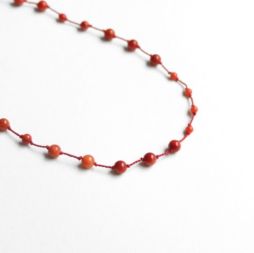 mikia /  AIYANA coral long necklace