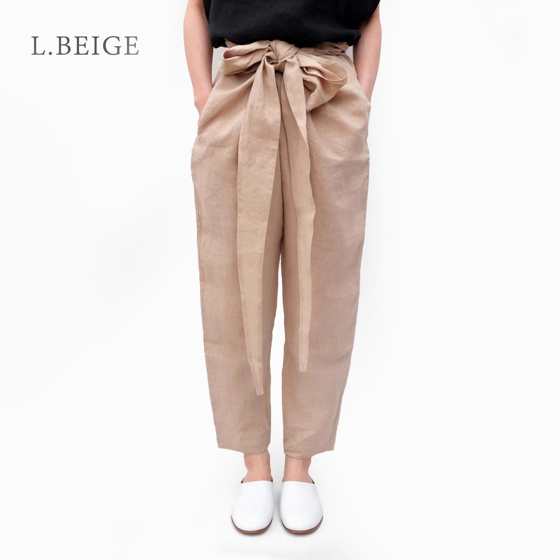 COSMIC WONDER / High count linen slim wrapped pants 【17CW11117】 - くるみの木