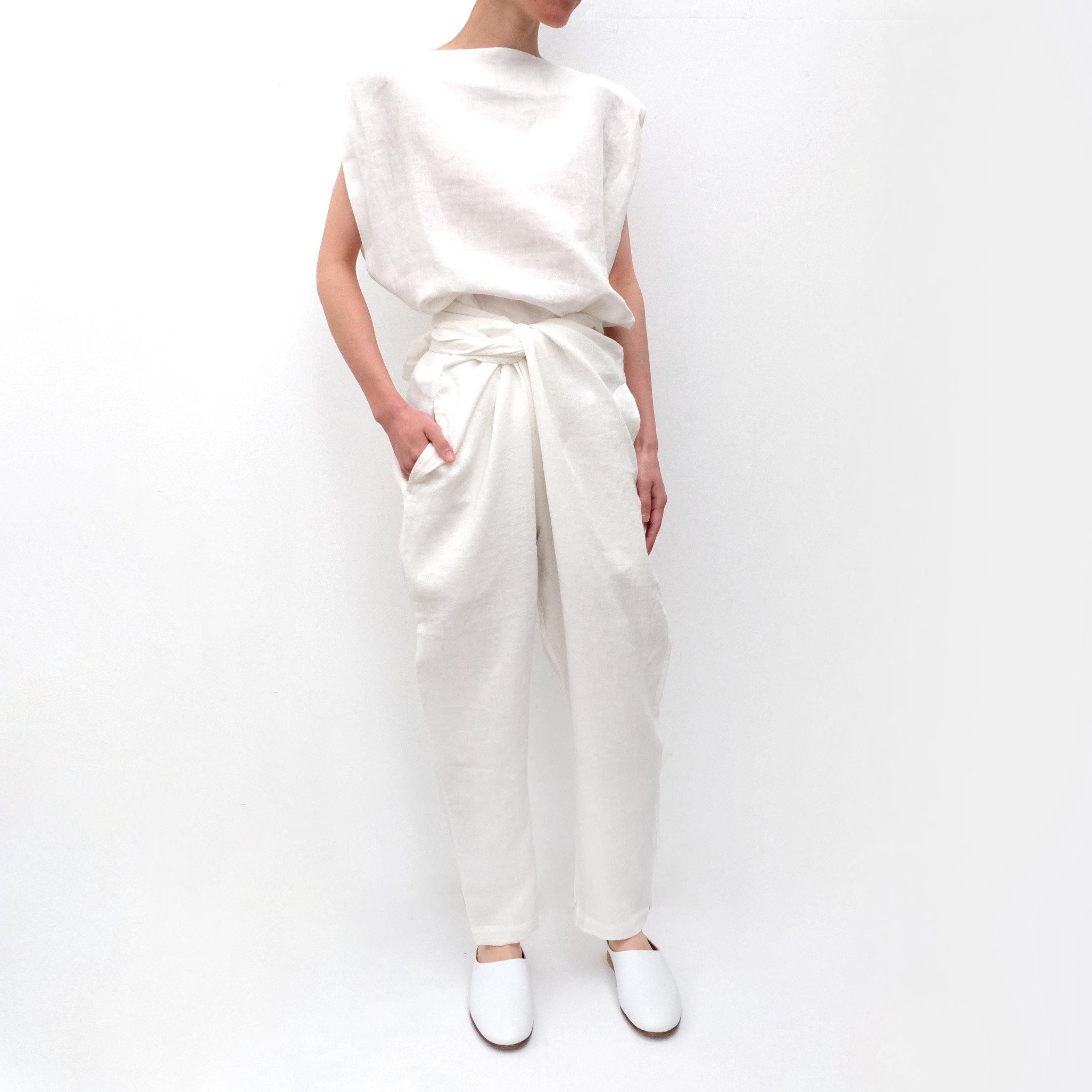 くらしを楽しむアイテム COSMIC WONDER Linen slim wrapped pants