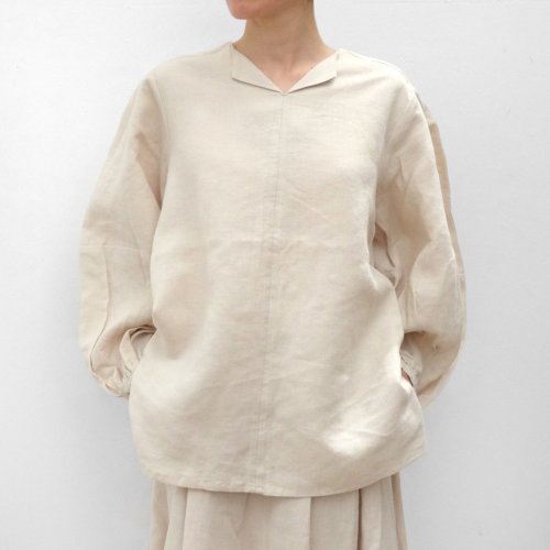 COSMIC WONDER / Light linen wool famer's shirt 18CW01182