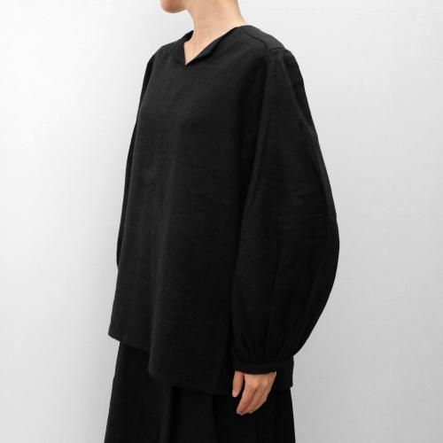 COSMIC WONDER / Light linen wool famer's shirt 18CW01182