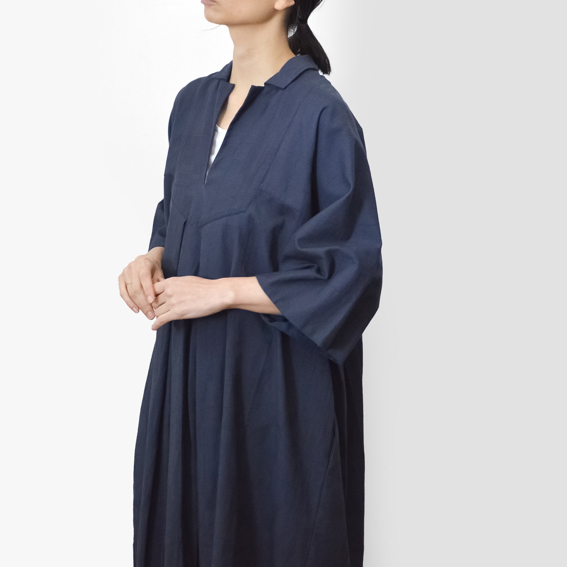 Khadi&Co. / LICORICE Cotton Jacquard Dress - くるみの木