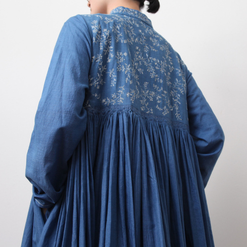 CALICO / maku BAIJI_644_A.EM/MING Cotton and Silk Handwoven Dress 